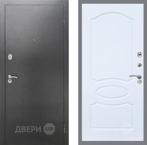 Входная металлическая Дверь Рекс (REX) 2А Серебро Антик FL-128 Силк Сноу в Дмитрове