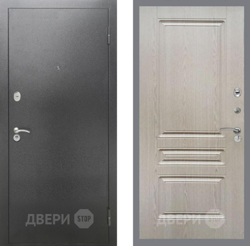 Дверь Рекс (REX) 2А Серебро Антик FL-243 Беленый дуб в Дмитрове