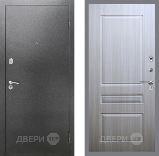 Входная металлическая Дверь Рекс (REX) 2А Серебро Антик FL-243 Сандал белый в Дмитрове