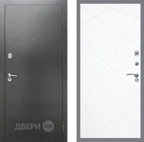 Дверь Рекс (REX) 2А Серебро Антик FL-291 Силк Сноу в Дмитрове