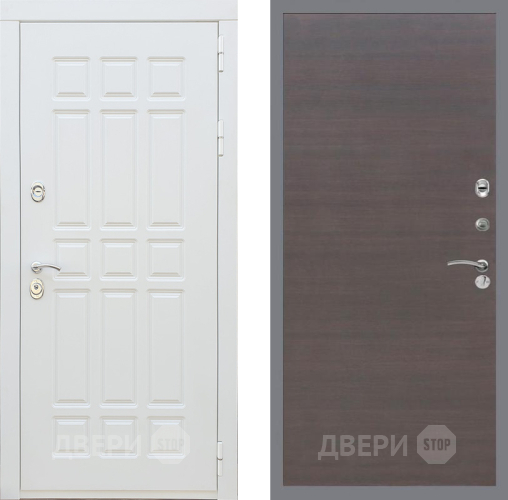 Входная металлическая Дверь Рекс (REX) 8 Силк Сноу GL венге поперечный в Дмитрове