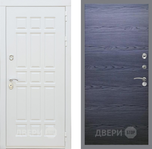 Входная металлическая Дверь Рекс (REX) 8 Силк Сноу GL Дуб тангенальный черный в Дмитрове