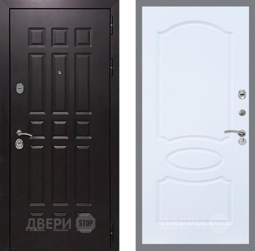Входная металлическая Дверь Рекс (REX) 8 FL-128 Силк Сноу в Дмитрове