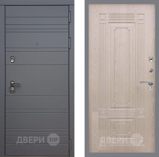 Входная металлическая Дверь Рекс (REX) 14 силк титан FL-2 Беленый дуб в Дмитрове