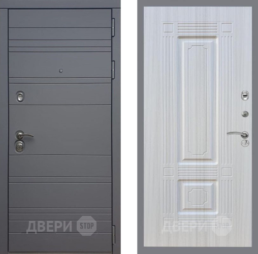 Входная металлическая Дверь Рекс (REX) 14 силк титан FL-2 Сандал белый в Дмитрове