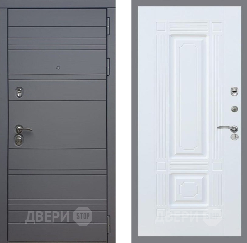 Входная металлическая Дверь Рекс (REX) 14 силк титан FL-2 Силк Сноу в Дмитрове