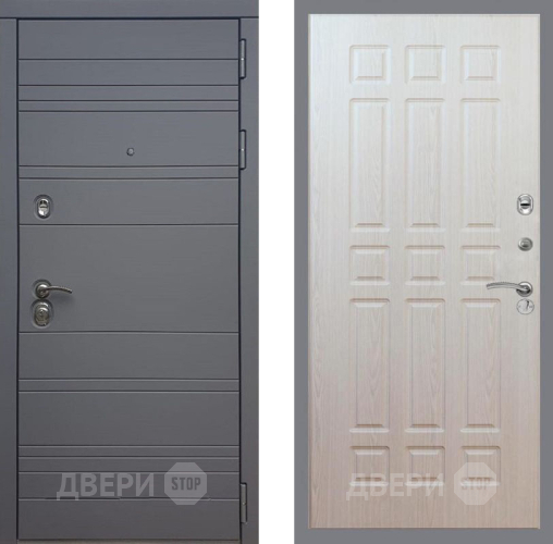 Входная металлическая Дверь Рекс (REX) 14 силк титан FL-33 Беленый дуб в Дмитрове