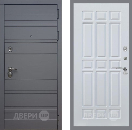 Дверь Рекс (REX) 14 силк титан FL-33 Белый ясень в Дмитрове
