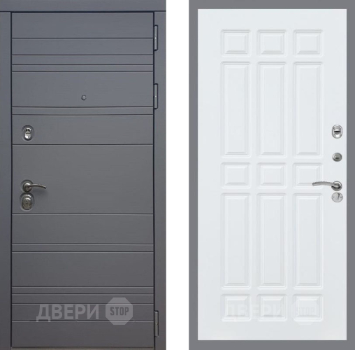 Входная металлическая Дверь Рекс (REX) 14 силк титан FL-33 Силк Сноу в Дмитрове