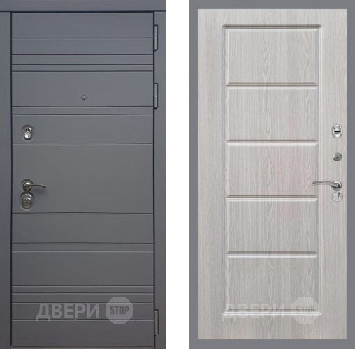 Входная металлическая Дверь Рекс (REX) 14 силк титан FL-39 Беленый дуб в Дмитрове