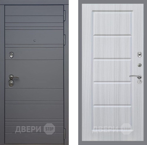 Входная металлическая Дверь Рекс (REX) 14 силк титан FL-39 Сандал белый в Дмитрове