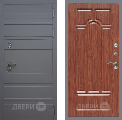 Входная металлическая Дверь Рекс (REX) 14 силк титан FL-58 орех тисненый в Дмитрове