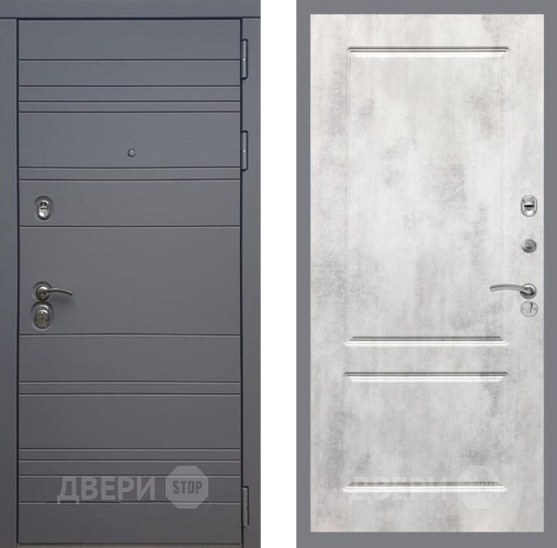 Входная металлическая Дверь Рекс (REX) 14 силк титан FL-117 Бетон светлый в Дмитрове