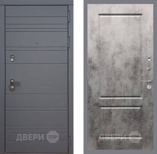 Входная металлическая Дверь Рекс (REX) 14 силк титан FL-117 Бетон темный в Дмитрове