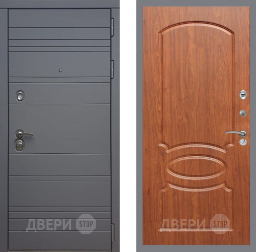 Входная металлическая Дверь Рекс (REX) 14 силк титан FL-128 Морёная берёза в Дмитрове