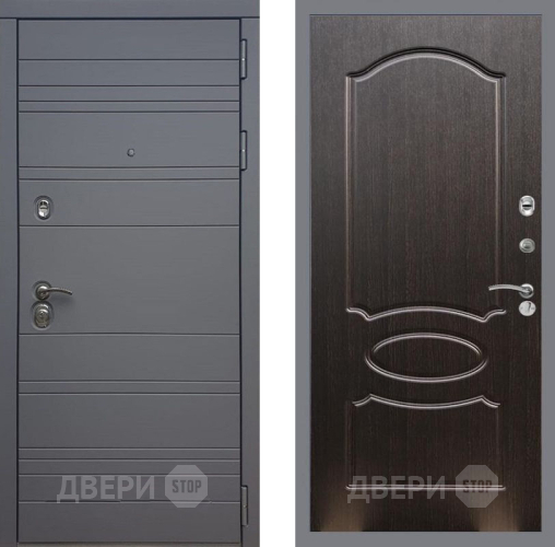 Входная металлическая Дверь Рекс (REX) 14 силк титан FL-128 Венге светлый в Дмитрове