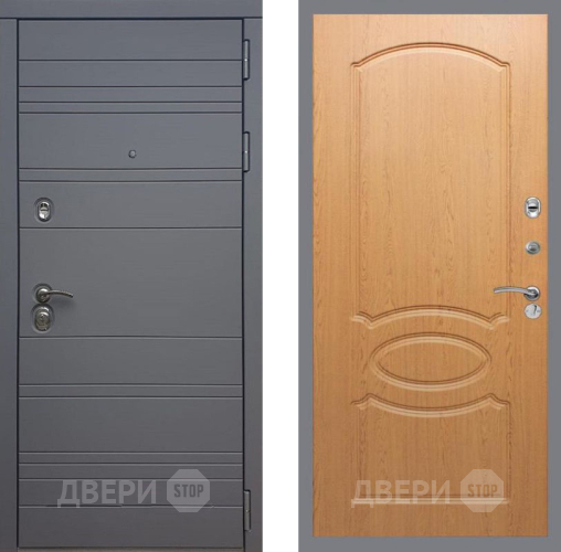 Входная металлическая Дверь Рекс (REX) 14 силк титан FL-128 Дуб в Дмитрове