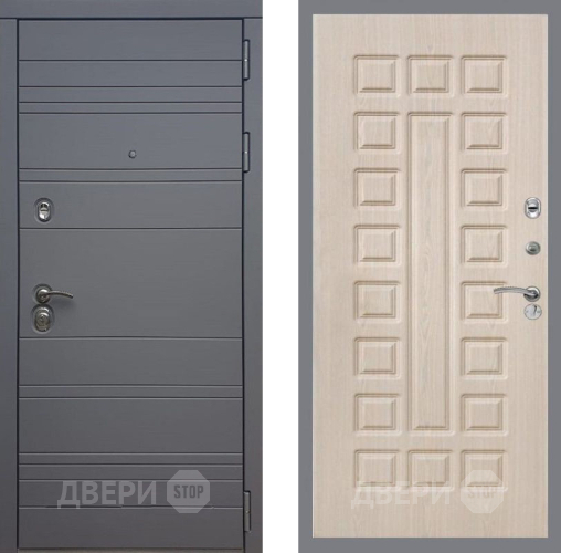 Дверь Рекс (REX) 14 силк титан FL-183 Беленый дуб в Дмитрове