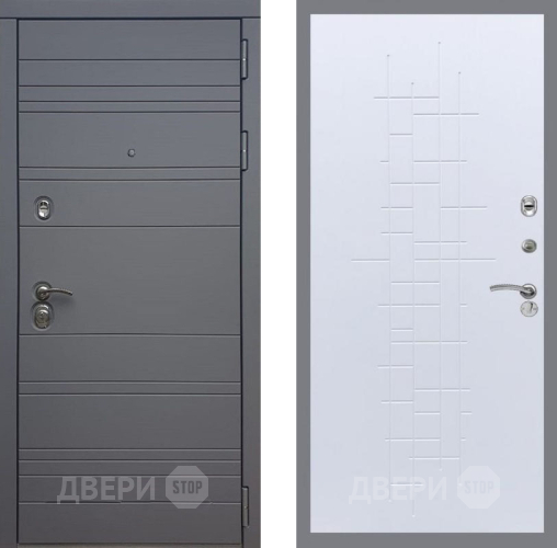 Входная металлическая Дверь Рекс (REX) 14 силк титан FL-289 Белый ясень в Дмитрове