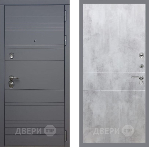 Входная металлическая Дверь Рекс (REX) 14 силк титан FL-290 Бетон светлый в Дмитрове