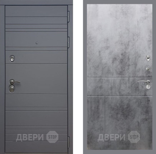 Входная металлическая Дверь Рекс (REX) 14 силк титан FL-290 Бетон темный в Дмитрове