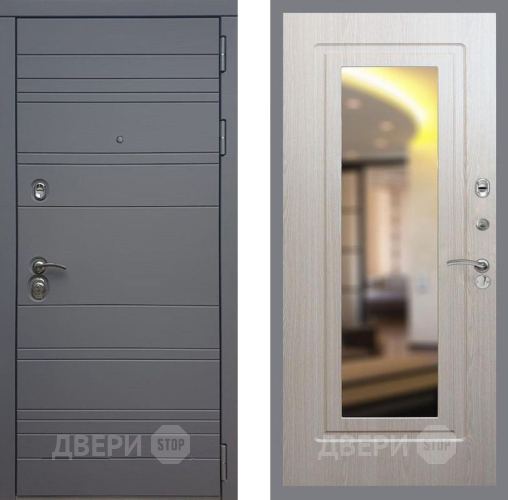 Дверь Рекс (REX) 14 силк титан FLZ-120 Беленый дуб в Дмитрове