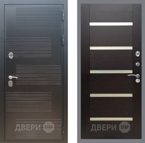 Входная металлическая Дверь Рекс (REX) премиум 185 СБ-14 стекло белое венге поперечный в Дмитрове
