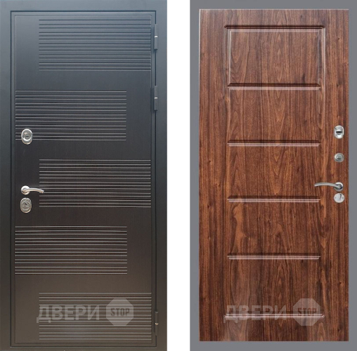 Входная металлическая Дверь Рекс (REX) премиум 185 FL-39 орех тисненый в Дмитрове