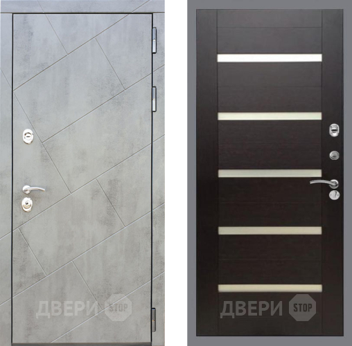 Дверь Рекс (REX) 22 СБ-14 стекло белое венге поперечный в Дмитрове