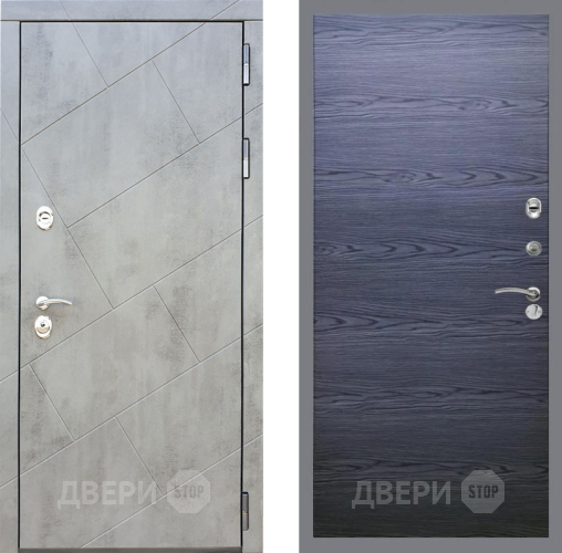 Дверь Рекс (REX) 22 GL Дуб тангенальный черный в Дмитрове