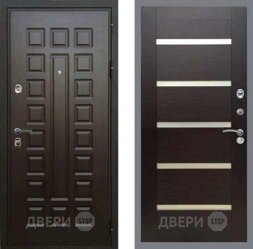 Входная металлическая Дверь Рекс (REX) Премиум 3к СБ-14 стекло белое венге поперечный в Дмитрове