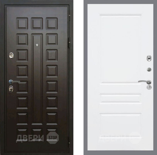 Входная металлическая Дверь Рекс (REX) Премиум 3к FL-243 Силк Сноу в Дмитрове