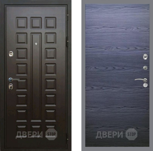 Входная металлическая Дверь Рекс (REX) Премиум 3к GL Дуб тангенальный черный в Дмитрове