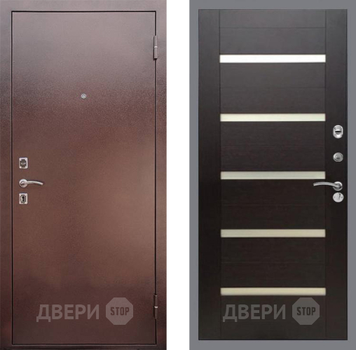 Входная металлическая Дверь Рекс (REX) 1 СБ-14 стекло белое венге поперечный в Дмитрове