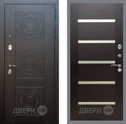 Входная металлическая Дверь Рекс (REX) 10 СБ-14 стекло белое венге поперечный в Дмитрове
