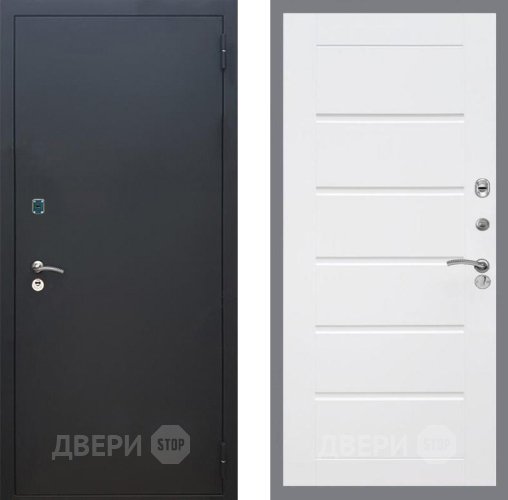 Входная металлическая Дверь Рекс (REX) 1A Черный Муар Сити Белый ясень в Дмитрове