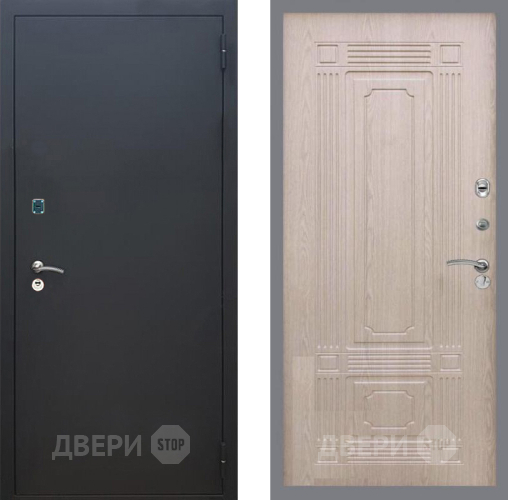Дверь Рекс (REX) 1A Черный Муар FL-2 Беленый дуб в Дмитрове