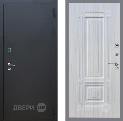 Входная металлическая Дверь Рекс (REX) 1A Черный Муар FL-2 Сандал белый в Дмитрове