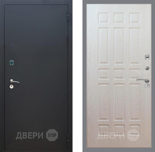Дверь Рекс (REX) 1A Черный Муар FL-33 Беленый дуб в Дмитрове