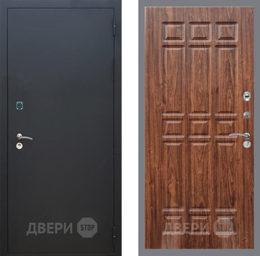 Дверь Рекс (REX) 1A Черный Муар FL-33 орех тисненый в Дмитрове