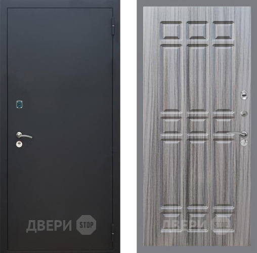 Входная металлическая Дверь Рекс (REX) 1A Черный Муар FL-33 Сандал грей в Дмитрове