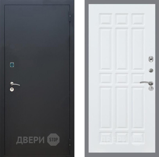 Входная металлическая Дверь Рекс (REX) 1A Черный Муар FL-33 Силк Сноу в Дмитрове