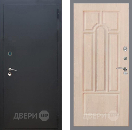 Входная металлическая Дверь Рекс (REX) 1A Черный Муар FL-58 Беленый дуб в Дмитрове