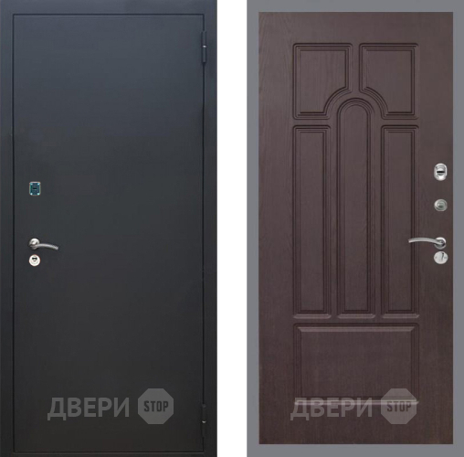 Входная металлическая Дверь Рекс (REX) 1A Черный Муар FL-58 Венге в Дмитрове