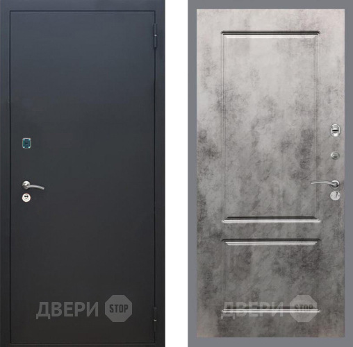 Дверь Рекс (REX) 1A Черный Муар FL-117 Бетон темный в Дмитрове