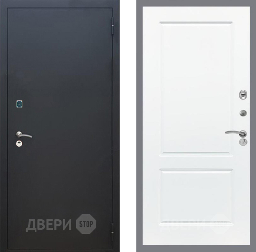 Входная металлическая Дверь Рекс (REX) 1A Черный Муар FL-117 Силк Сноу в Дмитрове