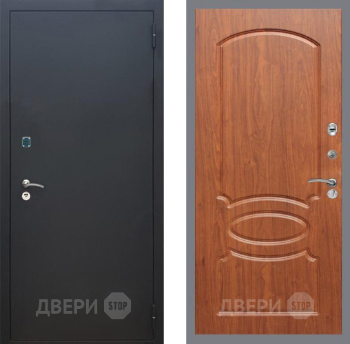 Входная металлическая Дверь Рекс (REX) 1A Черный Муар FL-128 Морёная берёза в Дмитрове
