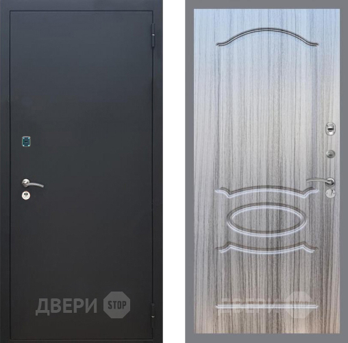 Входная металлическая Дверь Рекс (REX) 1A Черный Муар FL-128 Сандал грей в Дмитрове