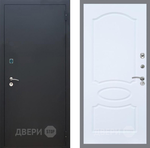 Входная металлическая Дверь Рекс (REX) 1A Черный Муар FL-128 Силк Сноу в Дмитрове