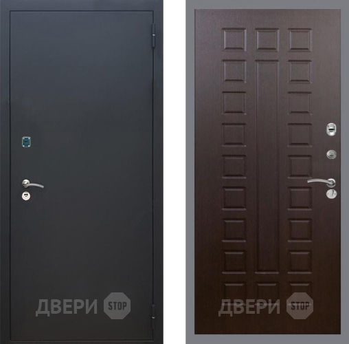 Входная металлическая Дверь Рекс (REX) 1A Черный Муар FL-183 Венге в Дмитрове